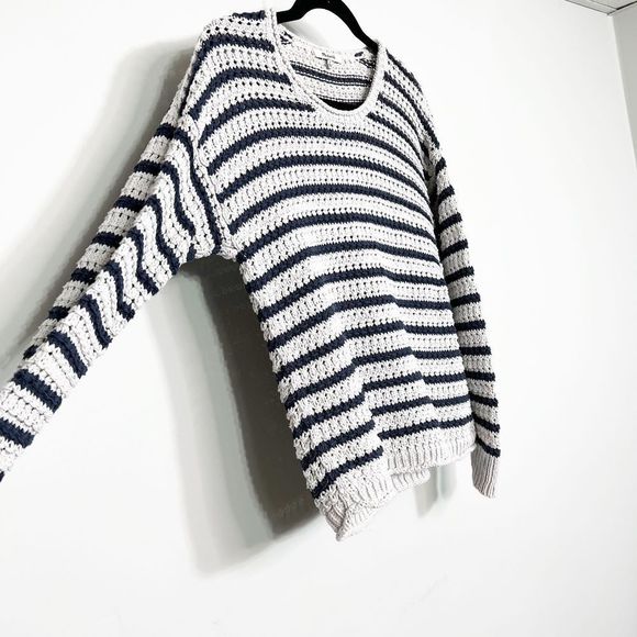 Madewell Sweater Striped Open Stitch Austen Pullover Womens Size Small - Picture 6 of 8